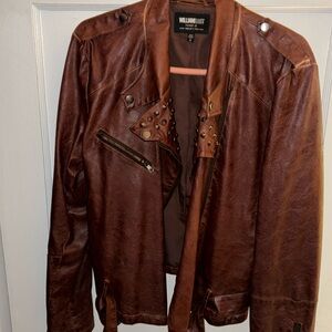 William Rast Brown faux Leather Jacket